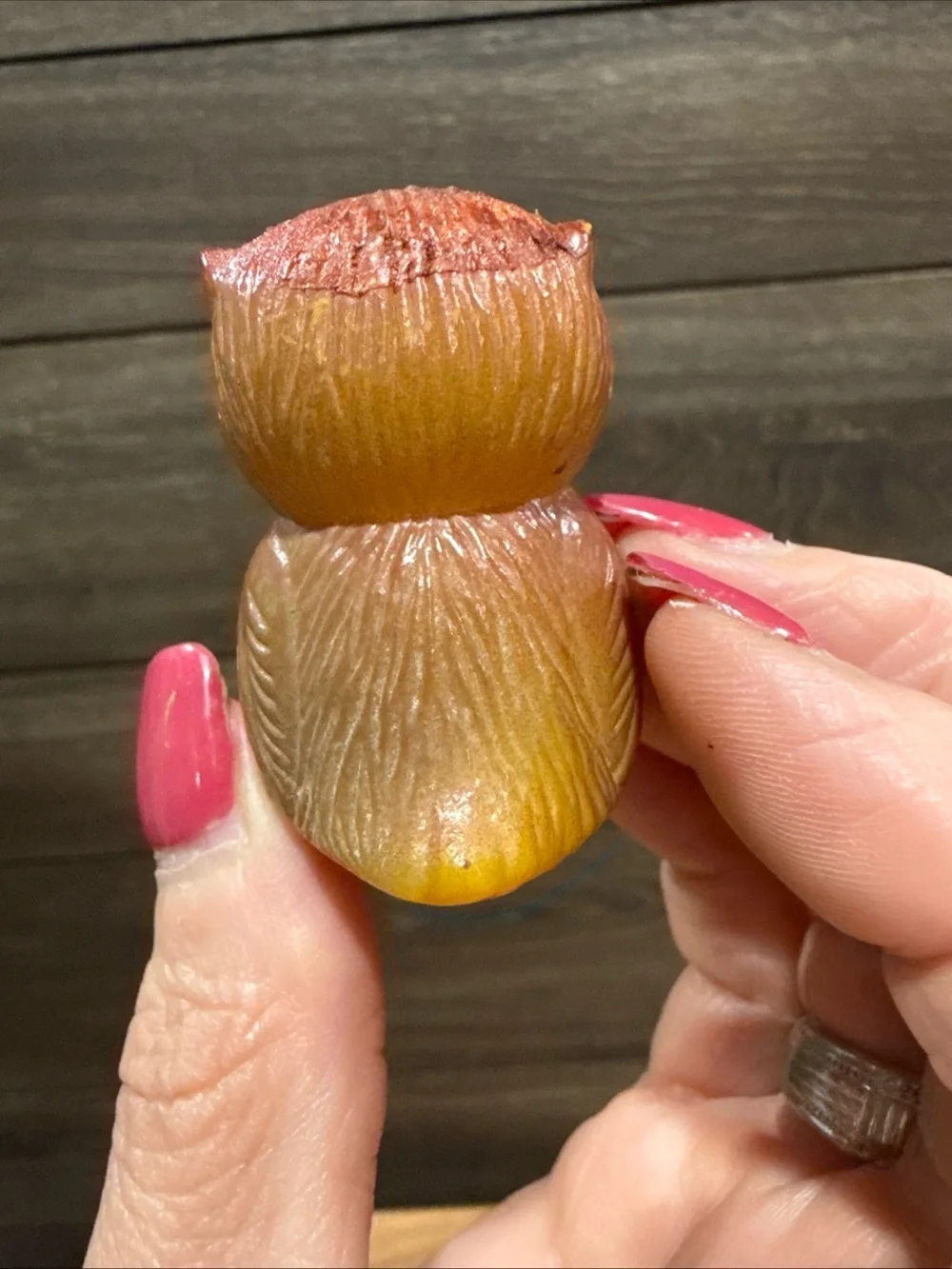 Yellow and Brown Owl Figurine Trio - 'Nobody's Perfect' salt and pepper shakers